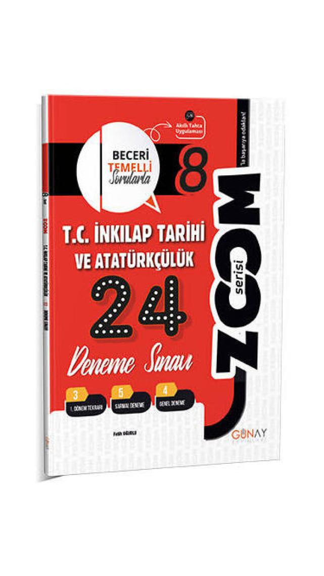 Günay Yayınları Gün&Ay Yayınları 8. Sınıf LGS Zoom T.C. İnkılap Tarihi 24'lü Deneme
