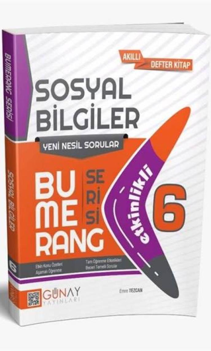 Günay Yayınları Gün&Ay Yayınları 6. Sınıf Bumerang Etkinlikli Sosyal Bilgiler