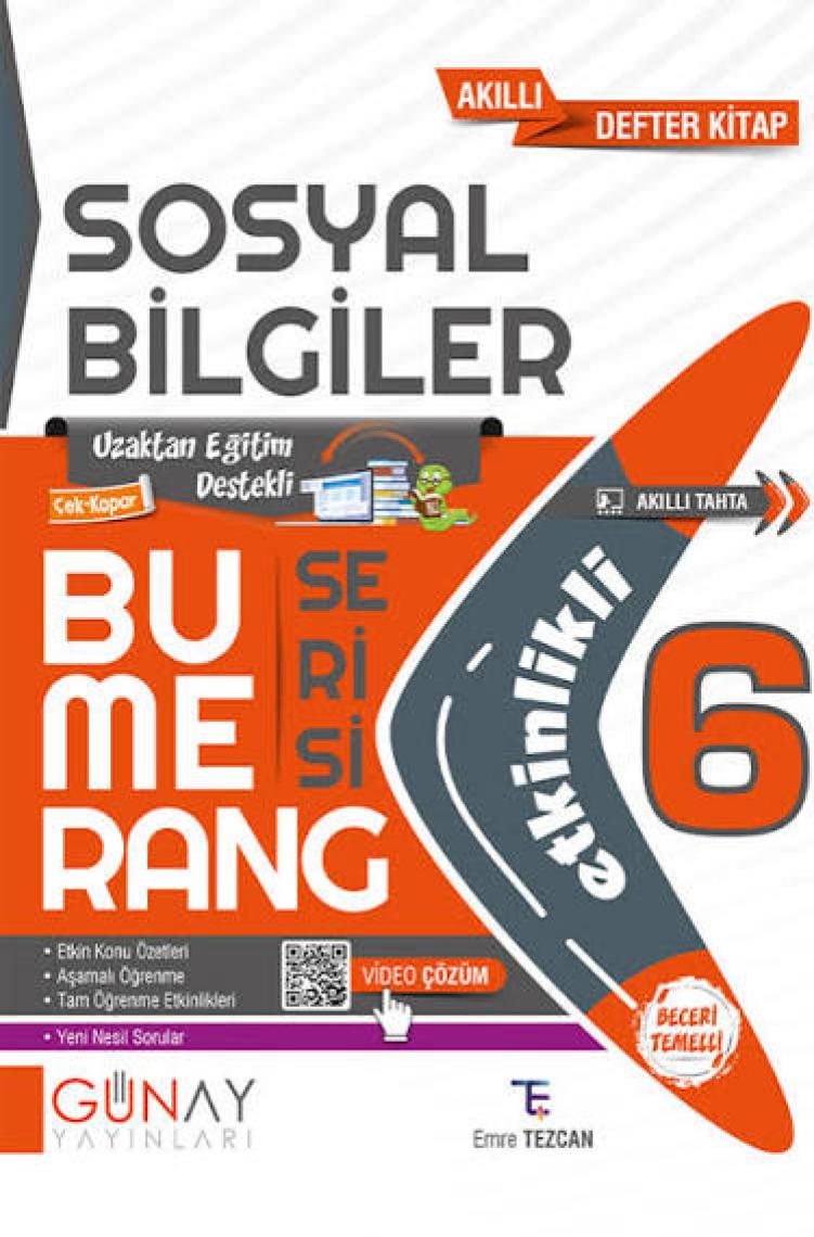 Günay Yayınları Gün&Ay Yayınları 6. Sınıf Bumerang Etkinlikli Sosyal Bilgiler