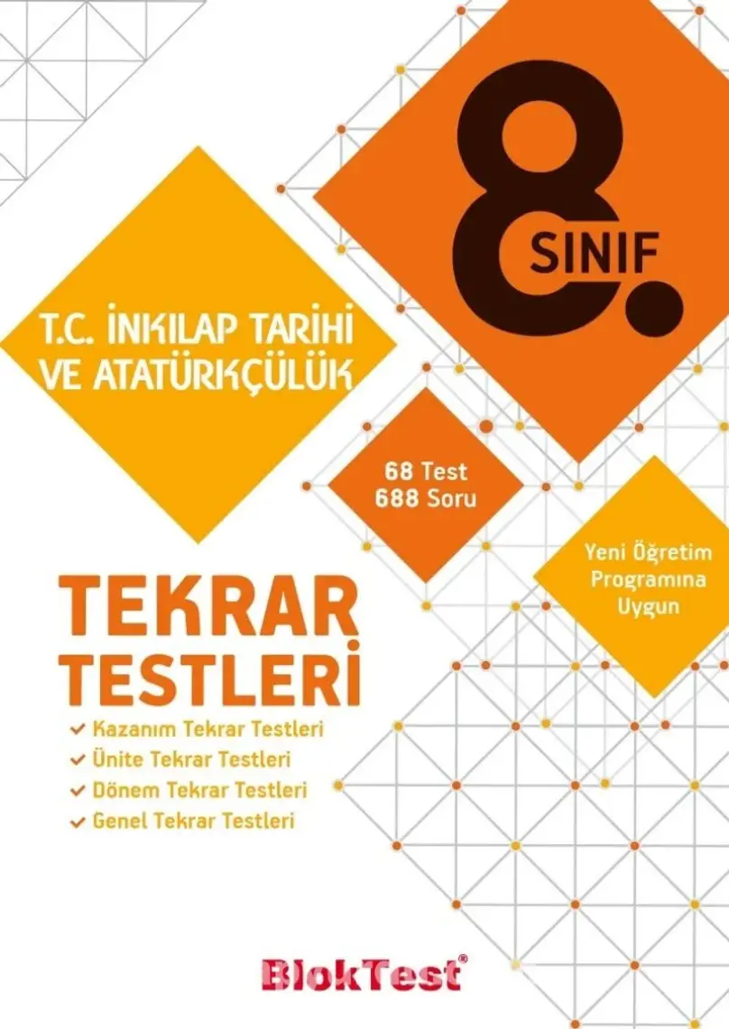 Bloktest Yayınları 8. Sınıf T.c. İnkılap Tarihi ve Atatürkçülük Tekrar Testleri