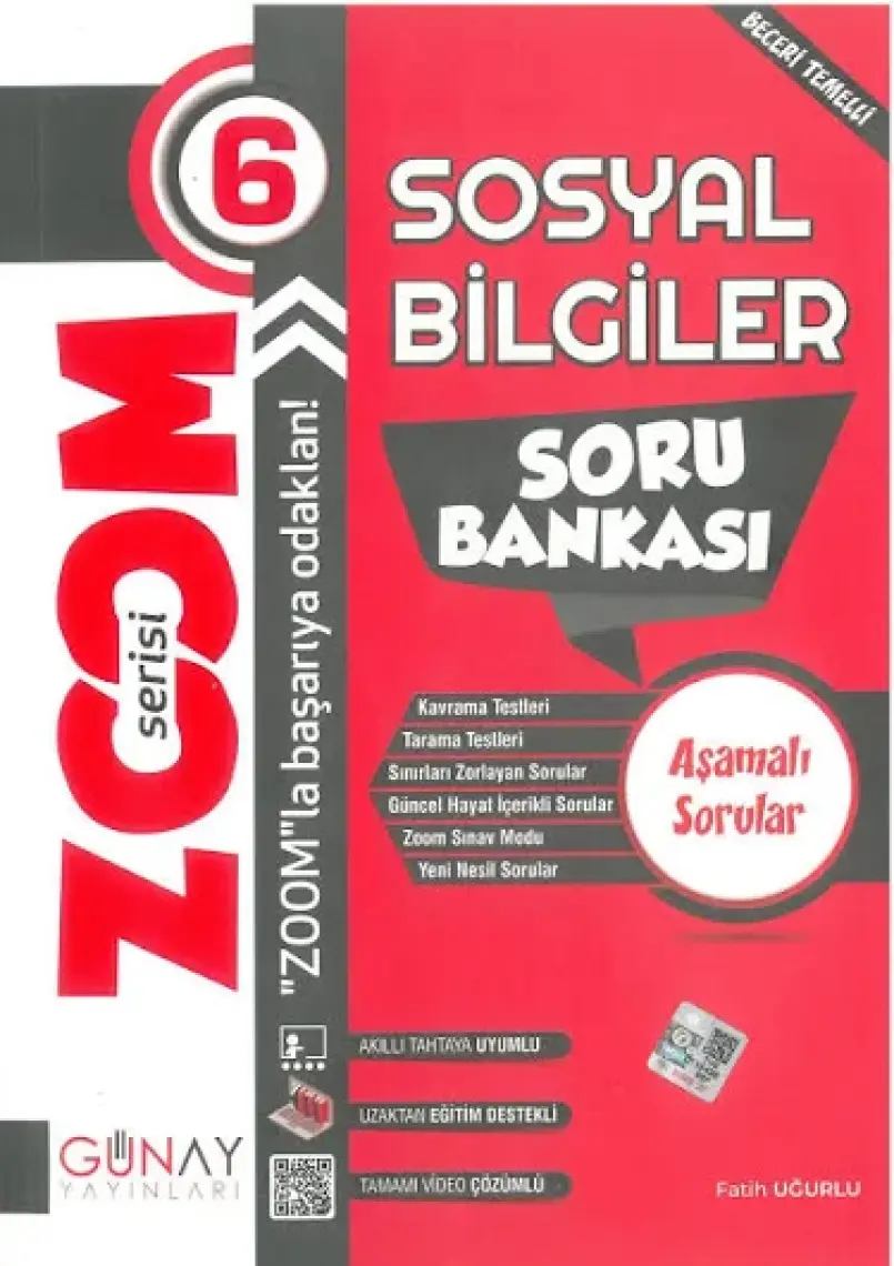 Günay Yayınları Gün&Ay Yayınları 6. Sınıf Zoom Serisi Sosyal Bilgiler Soru Bankası