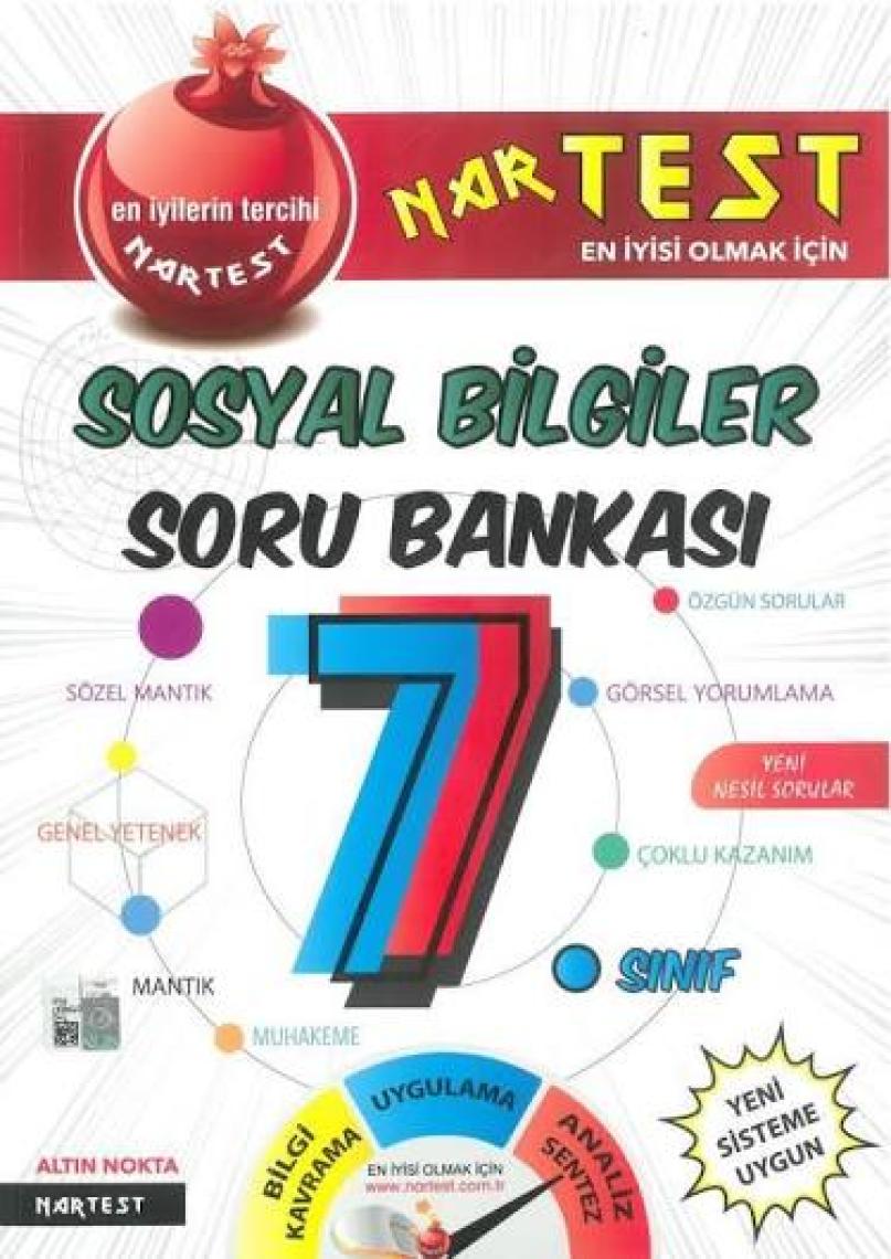 Nartest Yayınevi 7. Sınıf Sosyal Bilgiler Soru Bankası Fen Liselerine Hazırlık