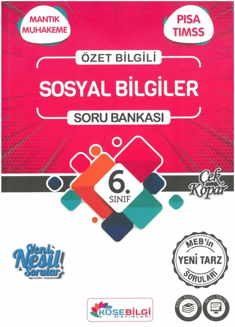 Köşebilgi Yayınları  Özet Bilgili 6.Sınıf Sosyal Bilgiler Soru Bankası