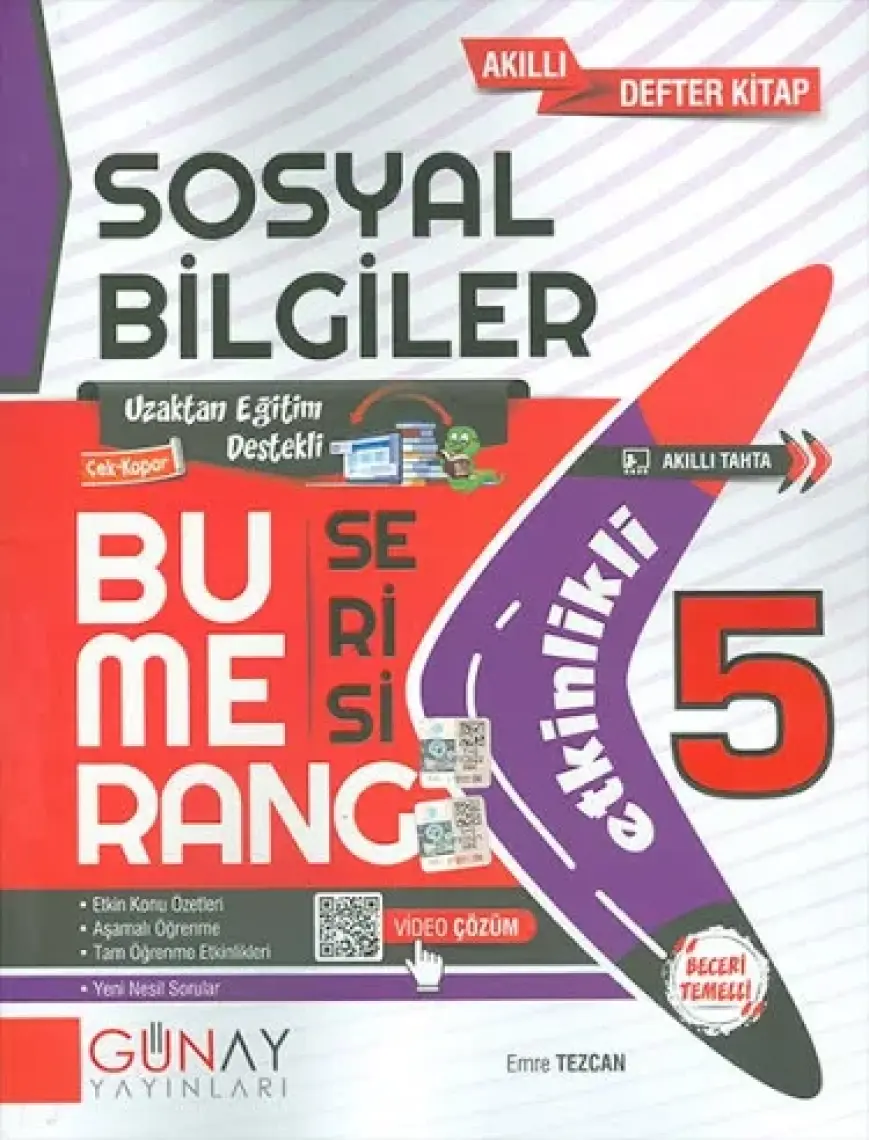 Günay Yayınları Gün&Ay Yayınları 5. Sınıf Bumerang Etkinlikli Sosyal Bilgiler