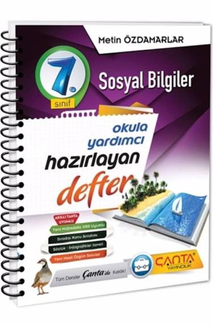 Çanta Yayınları 7. Sınıf Sosyal Bilgiler Hazırlayan Defter