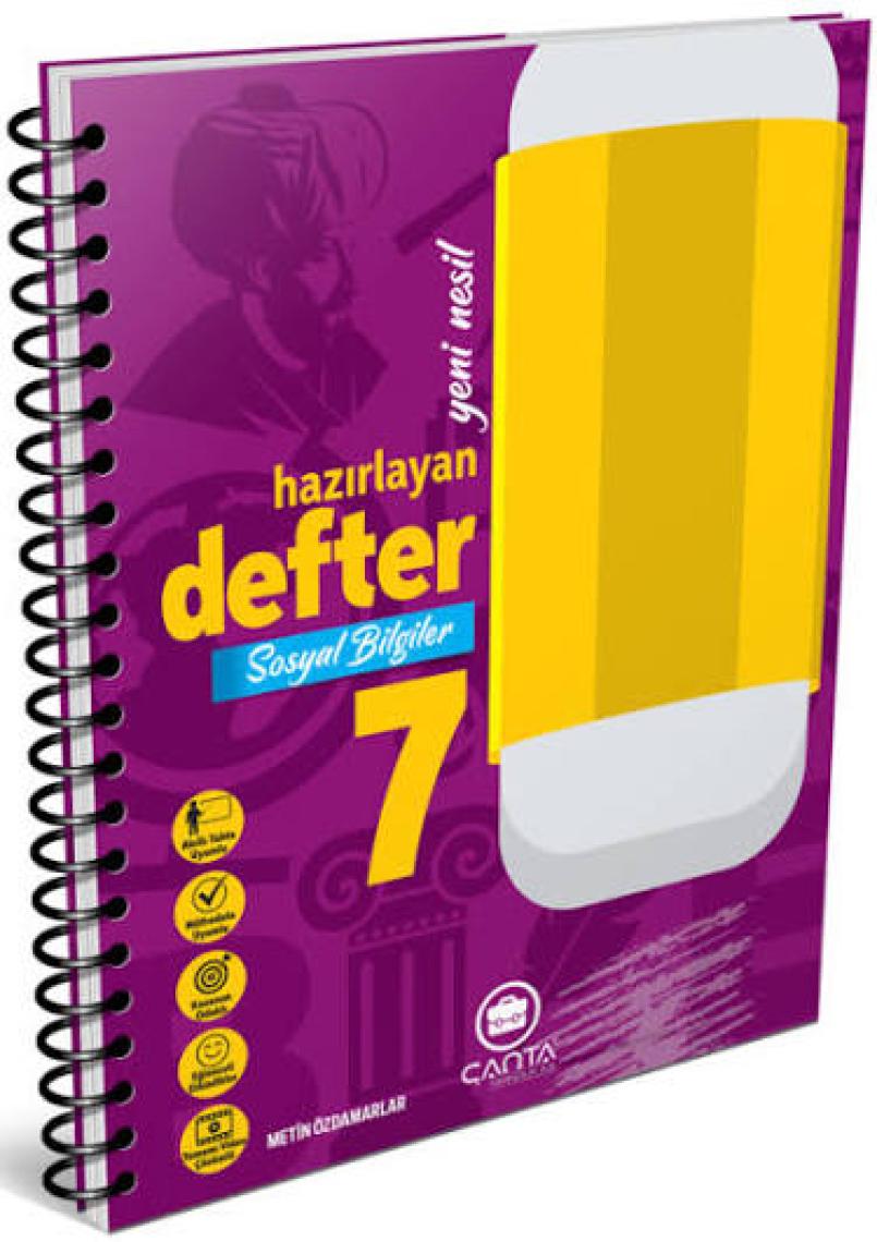 Çanta Yayınları 7. Sınıf Sosyal Bilgiler Hazırlayan Defter