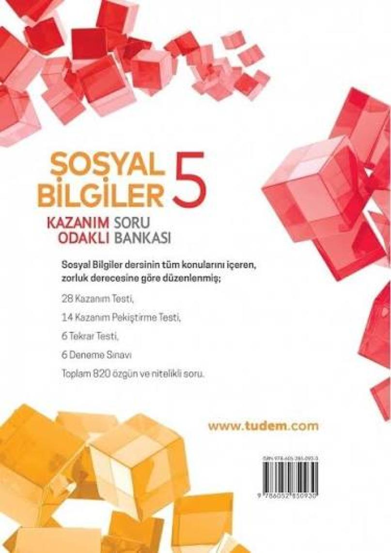 Tudem Yayınları 5. Sınıf Sosyal Bilgiler Soru Bankası