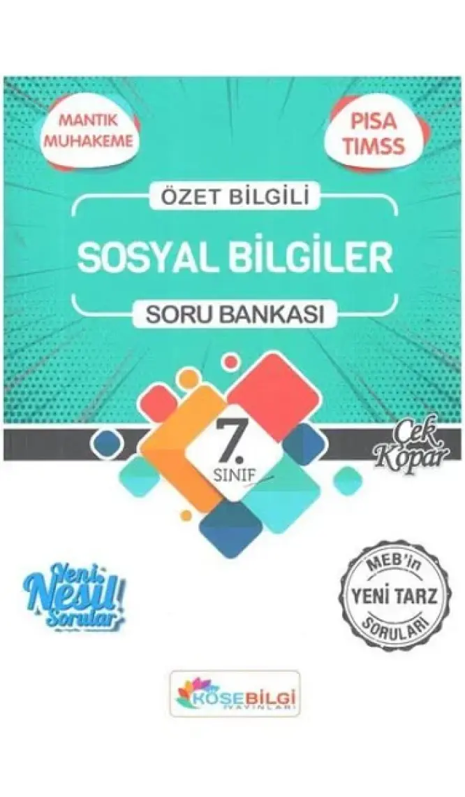 Köşebilgi Yayınları  Özet Bilgili 7.Sınıf Sosyal Bilgiler Soru Bankası