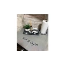 Bagand Wash & Dry Basklı Gri Çamaşır Makine Örtüsü