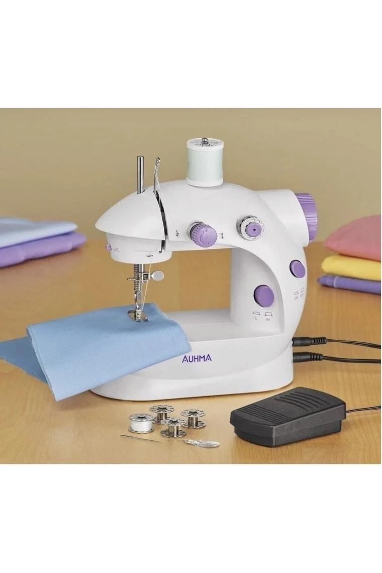 Epilons Işıklı Pedallı Dikiş Makinesi Mini Asw1 Beyaz Nakış