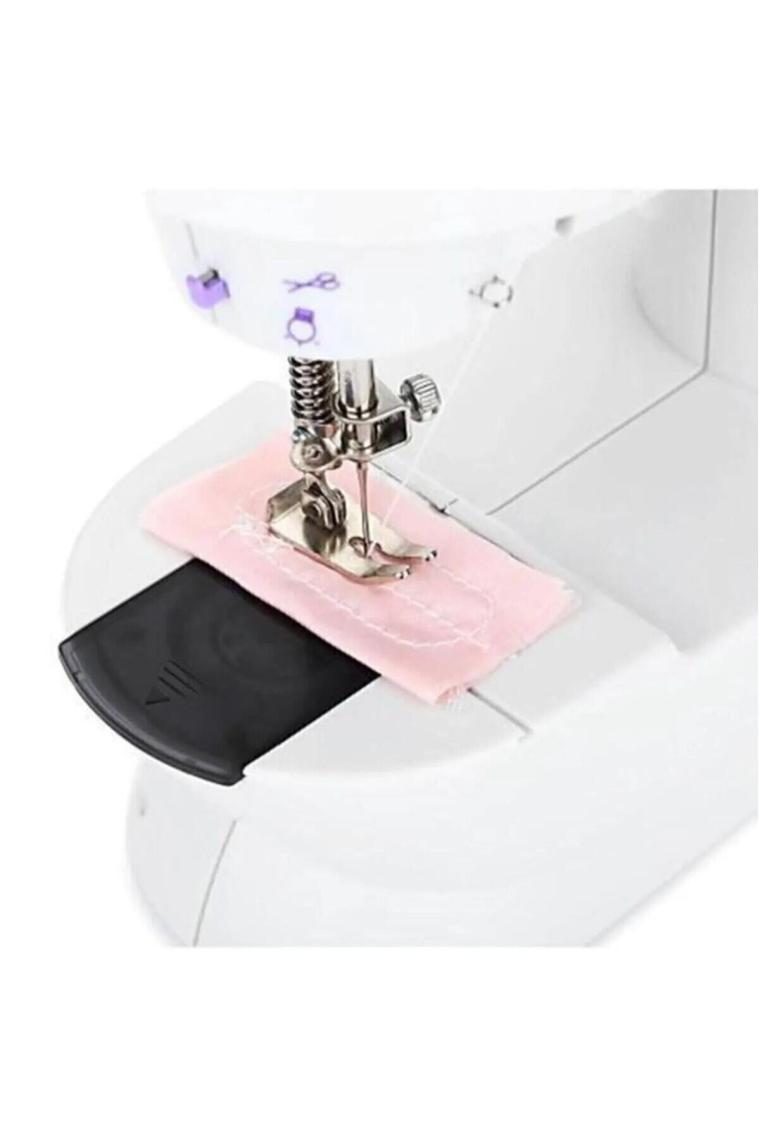 Epilons Işıklı Pedallı Dikiş Makinesi Mini Asw1 Beyaz Nakış