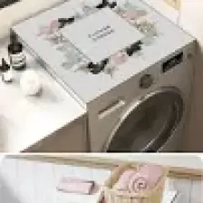 Valerine Life Çamaşır Kurutma Makinesi Örtüsü Matı Kaymaz Sıvı Geçirmez Koruyucu Yıkanır Ped 60 x 60 cm