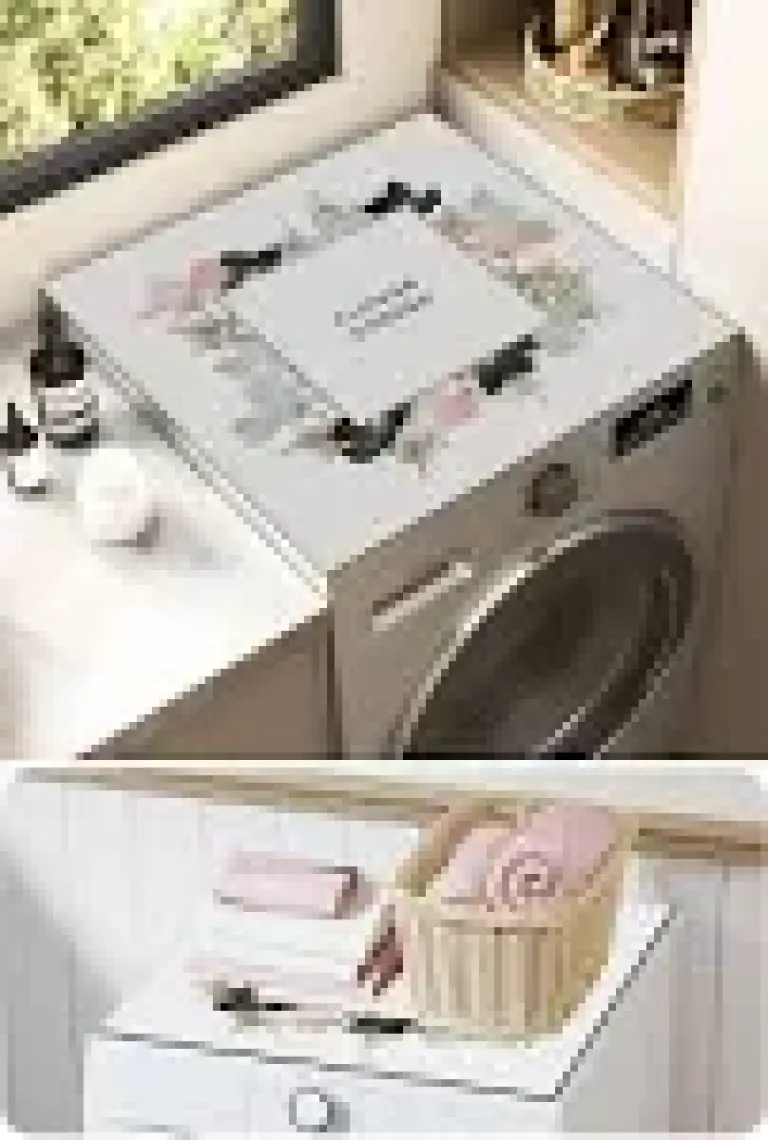 Valerine Life Çamaşır Kurutma Makinesi Örtüsü Matı Kaymaz Sıvı Geçirmez Koruyucu Yıkanır Ped 60 x 60 cm