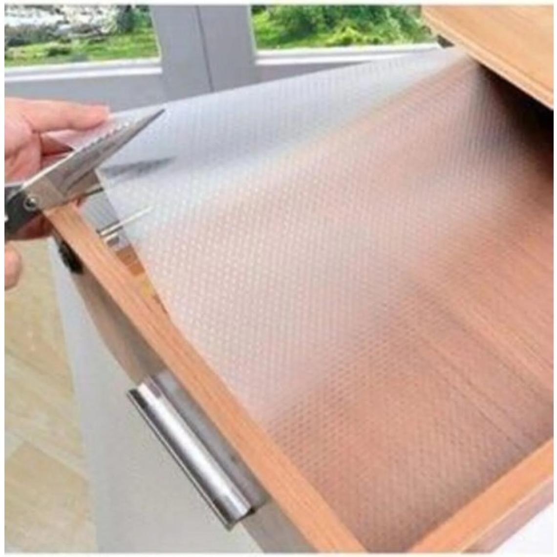 Royaleks Group Sermat Sılver Eva Shelf Liner Şeffaf Kaydırmaz Raf Dolap ve Çekmece Örtüsü 45 cm x 10 Metre Royaleks-RF50