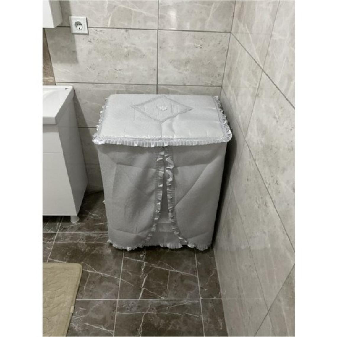 Çalışkan Çeyiz Evi Çamaşır Makinesi Örtüsü Gri