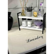 Bagand Krem Çamaşır Makines Örtüsü Laundry Baskılı