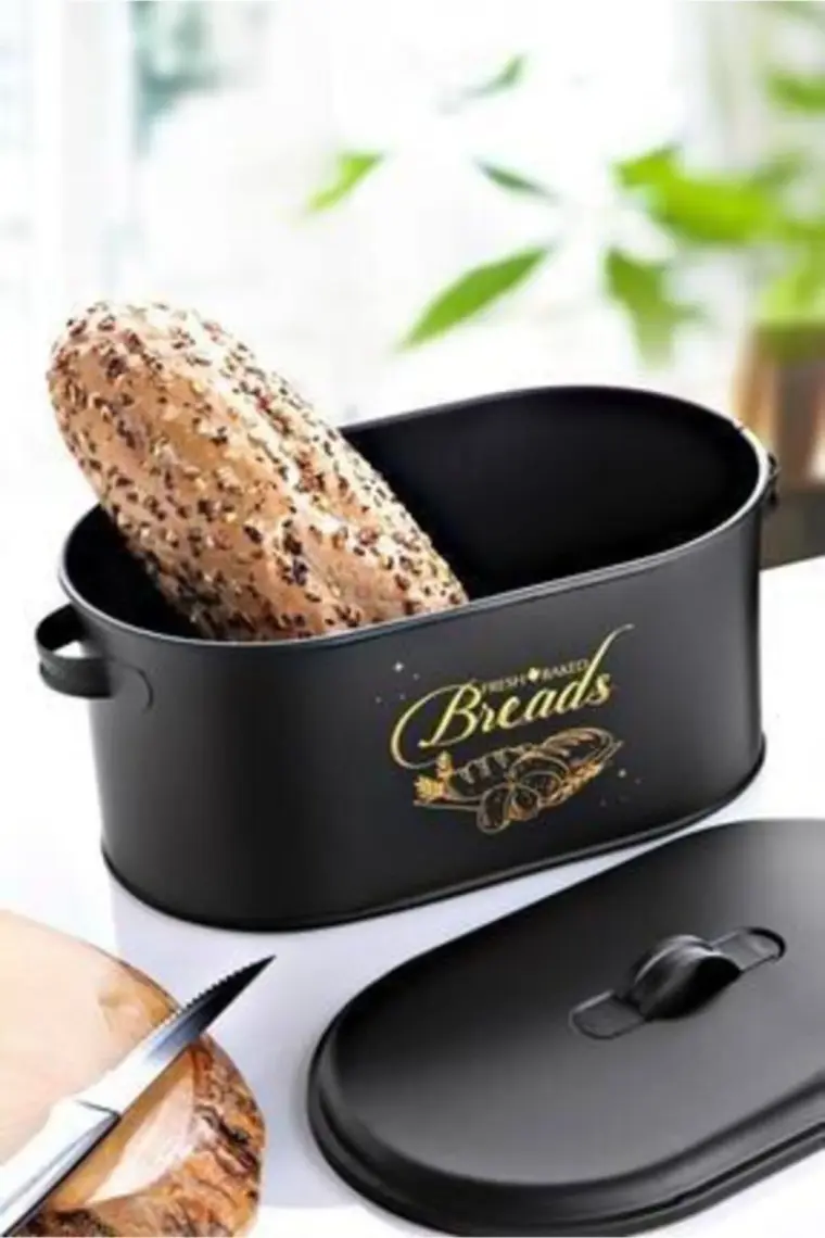 Metal Metal Kapaklı Ekmeklik (Bread Baskılı) LN1022S