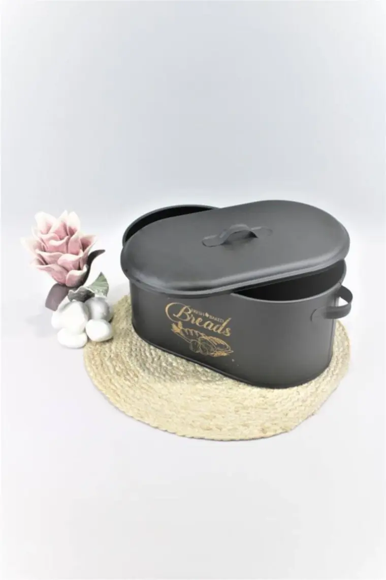 Metal Metal Kapaklı Ekmeklik (Bread Baskılı) LN1022S