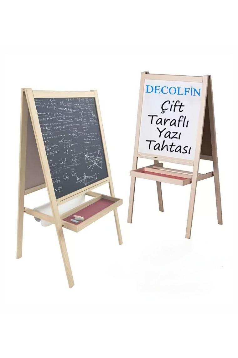 MALA YAZI TAHTASI AYAKLI AHŞAP ÇİFT TARAFLI NO:10