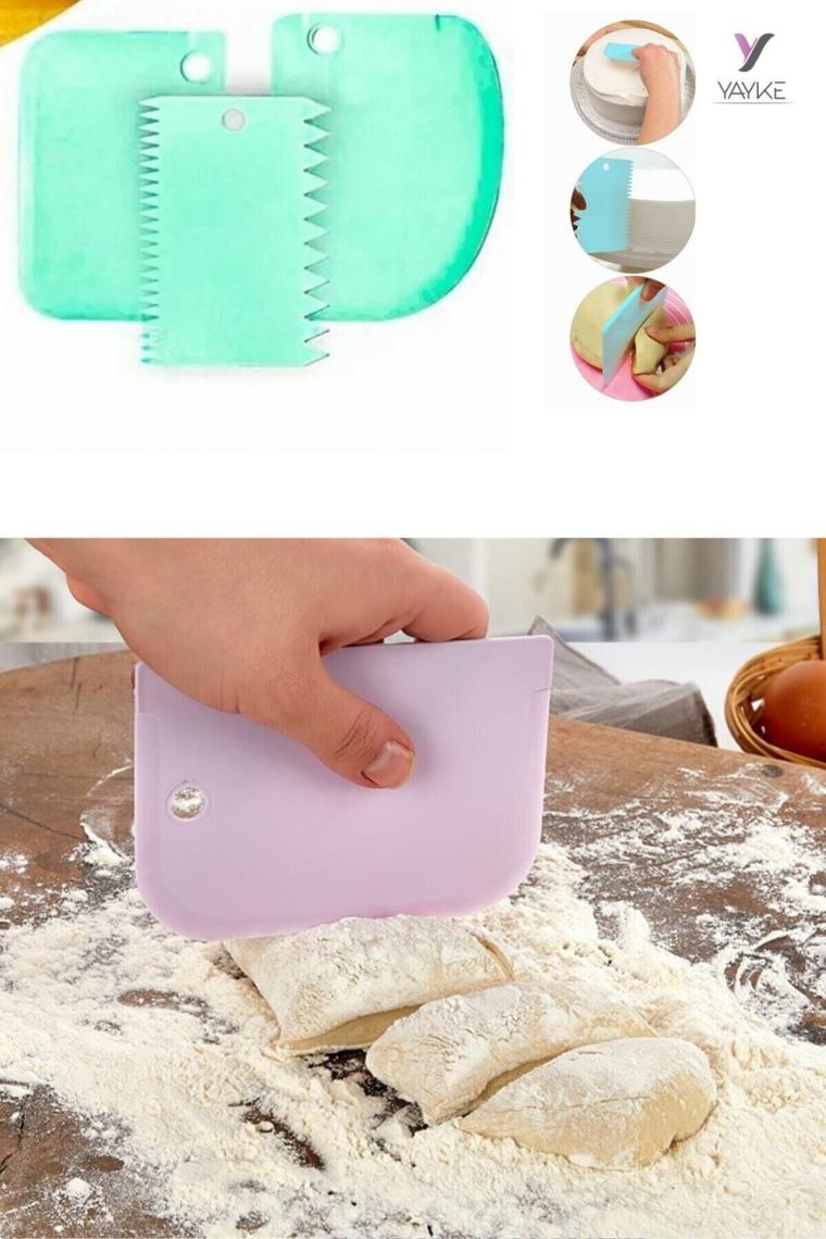 Akcakese 3'lü Hamur Kesici Kazıyıcı Dekoratör Set