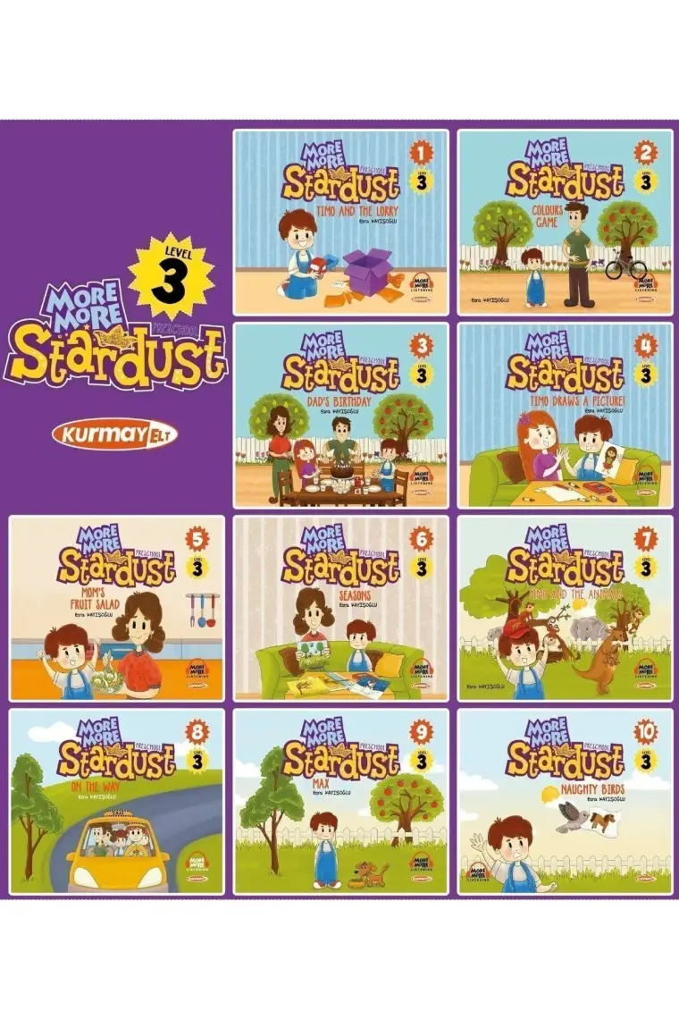 Kişisel Yayınlar More&More English Level 3 Preschool Stardust 5-6 Yaş Hikaye Seti (10 Kitap) - Esra Kayışoğlu (Ciltli)
