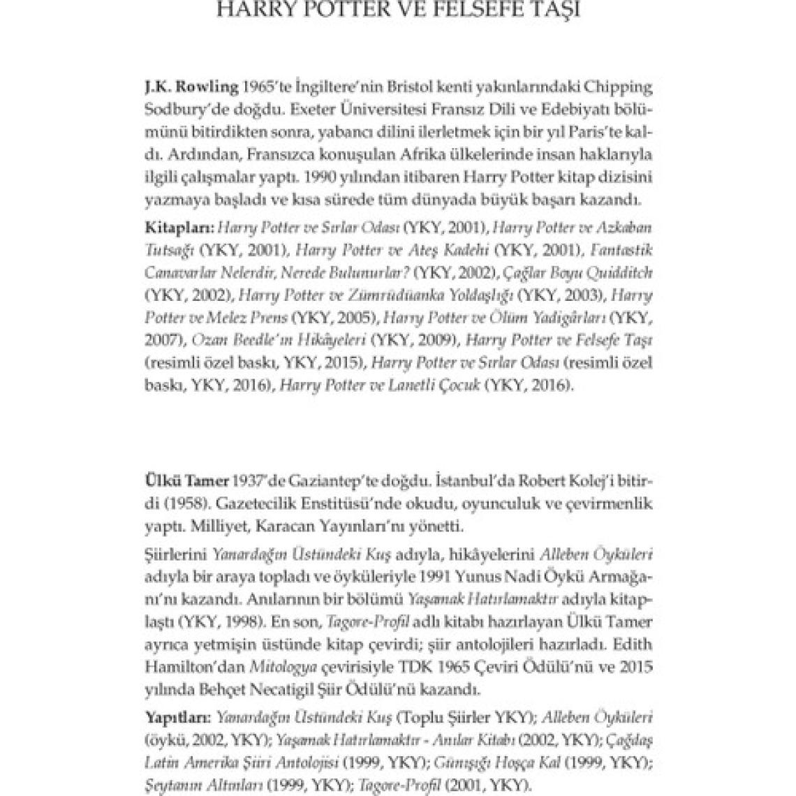 Harry Potter ve Felsefe Taşı 1. Kitap - J.K Rowling
