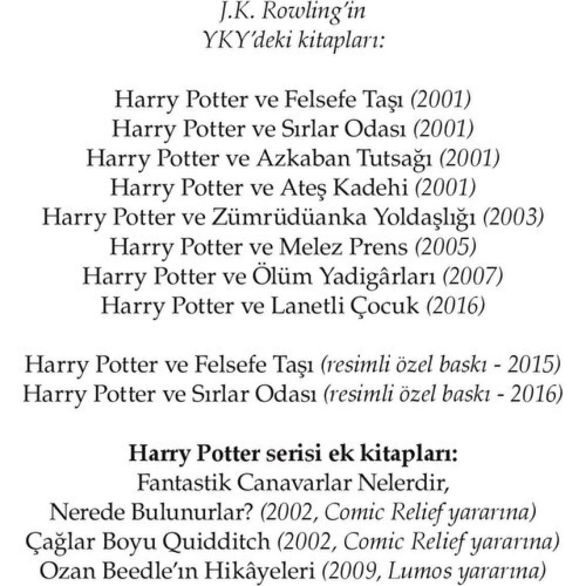 Harry Potter ve Felsefe Taşı 1. Kitap - J.K Rowling