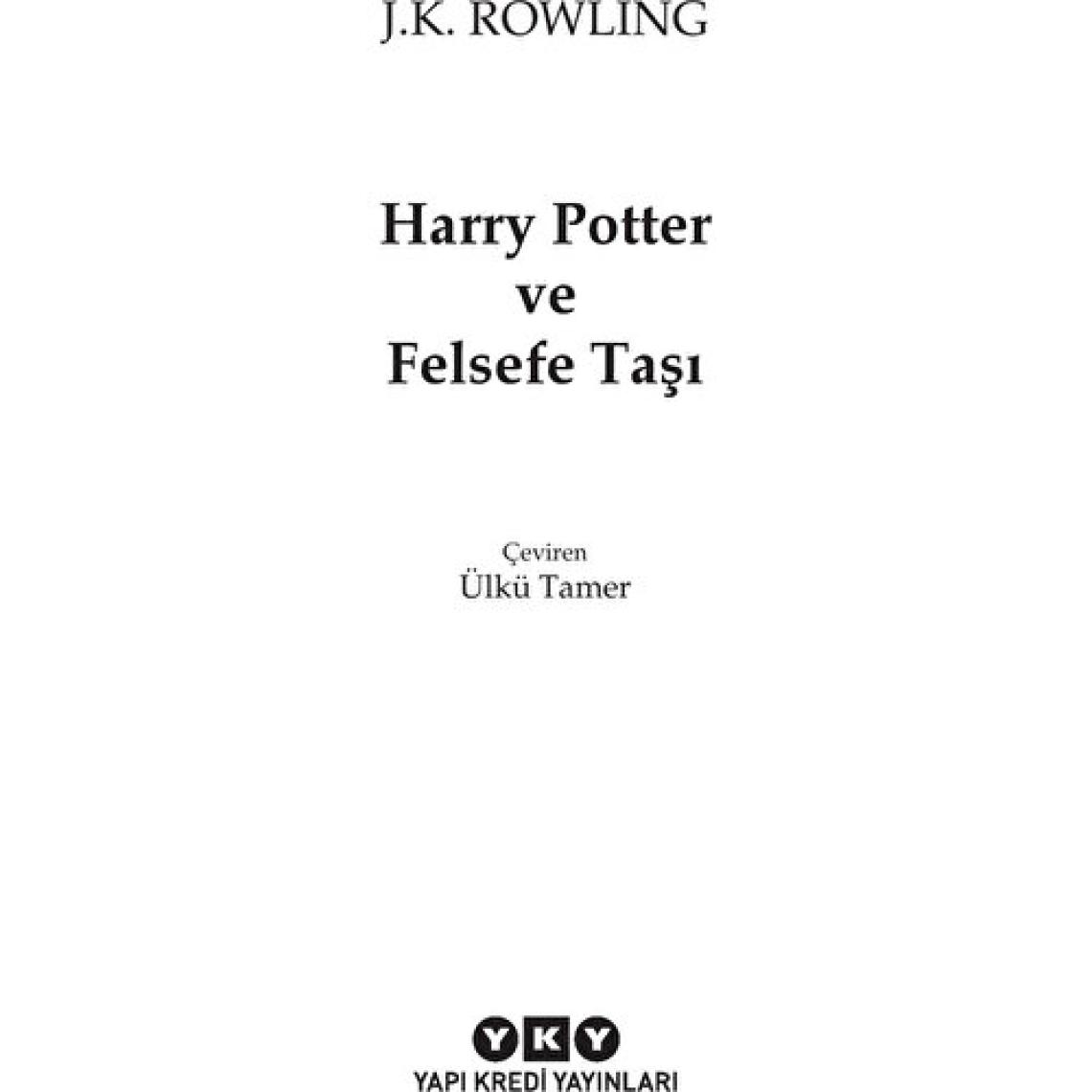 Harry Potter ve Felsefe Taşı 1. Kitap - J.K Rowling