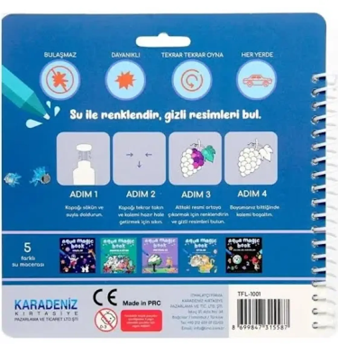 Lino Aqua Magic Book Kıtalar Sihirli Boyama Kitabı