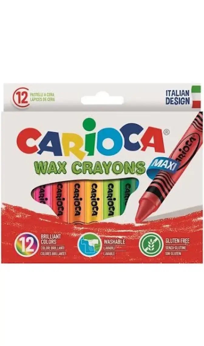 Carioca Wax Yıkanabilir Elleri Kirletmeyen Pastel Boya 12'li