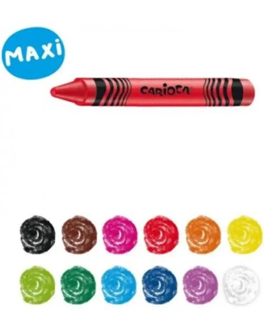 Carioca Wax Yıkanabilir Elleri Kirletmeyen Pastel Boya 12'li