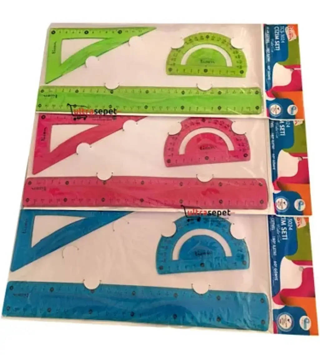 Ticon Çizim Seti (30Cm Cetvel,İletki,Gönye)