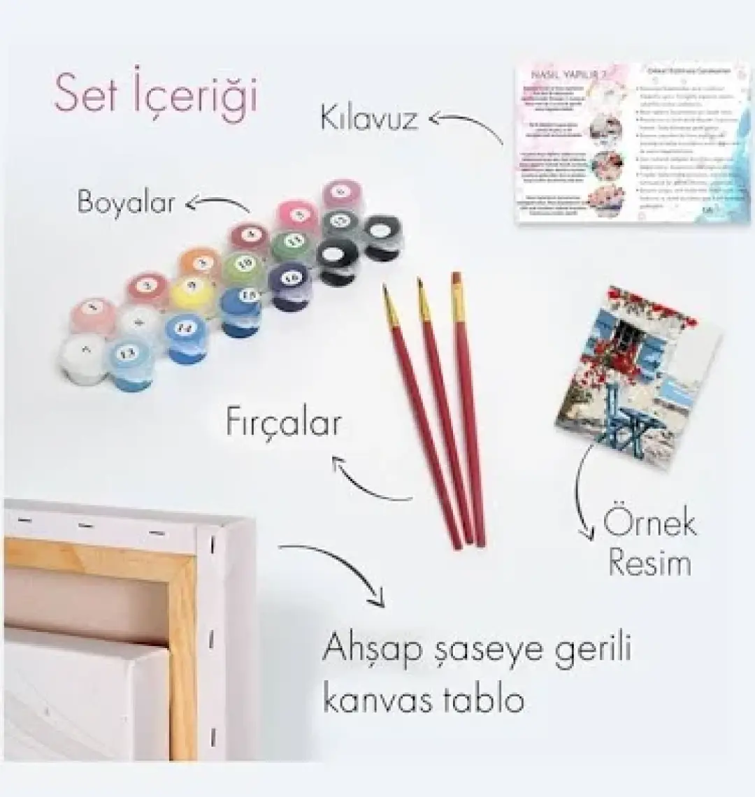 Tabdiko Boncuk Kediler Sayılarla Boyama Seti 40 x 50 cm