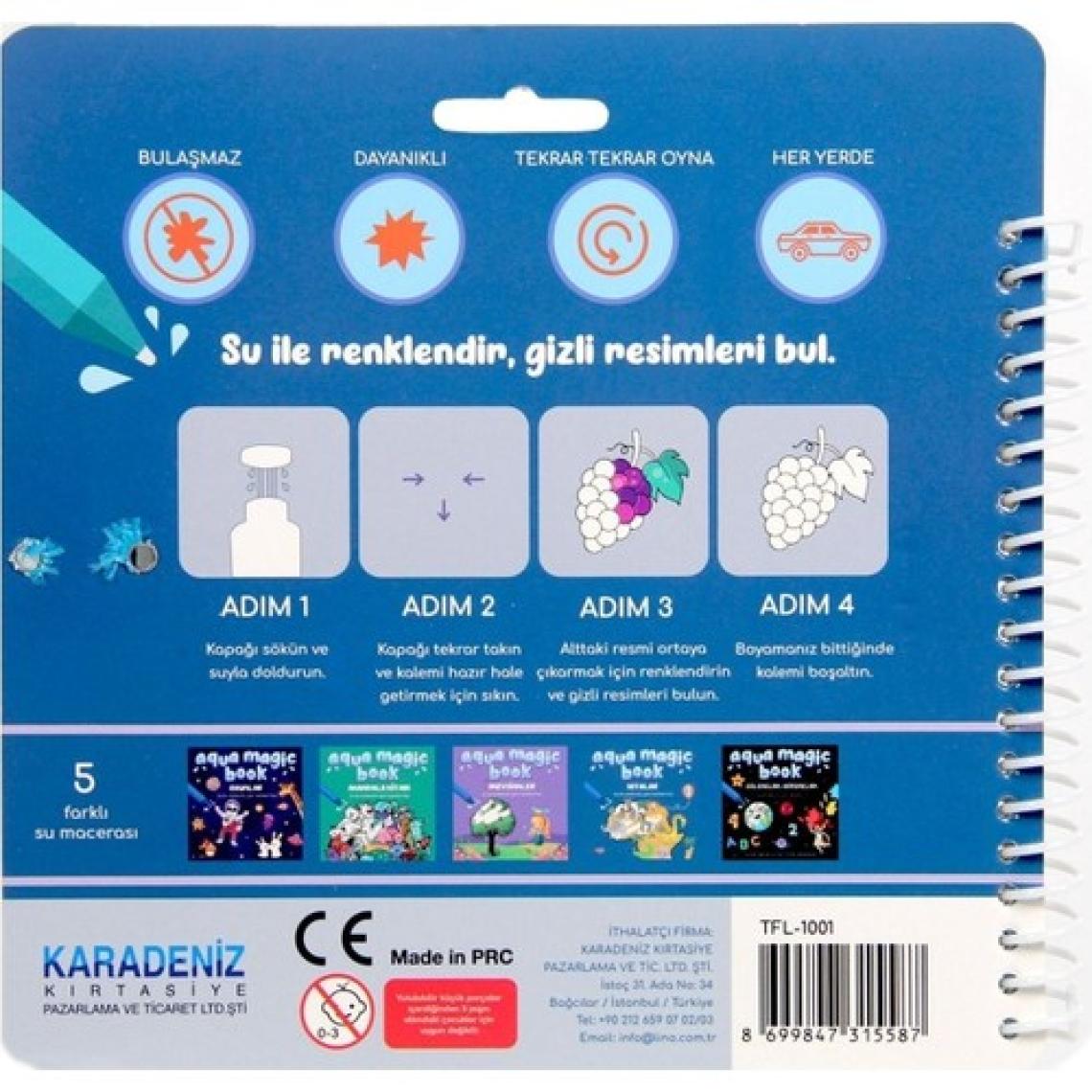 Lino Aqua Magic Book Kıtalar Sihirli Boyama Kitabı