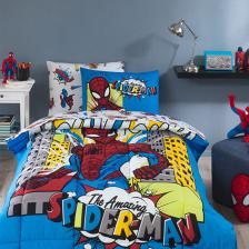 Spiderman New York Tek Kişilik Disney Lisanslı Lastikli Fitted Çarşaf Çocuk Uyku Seti