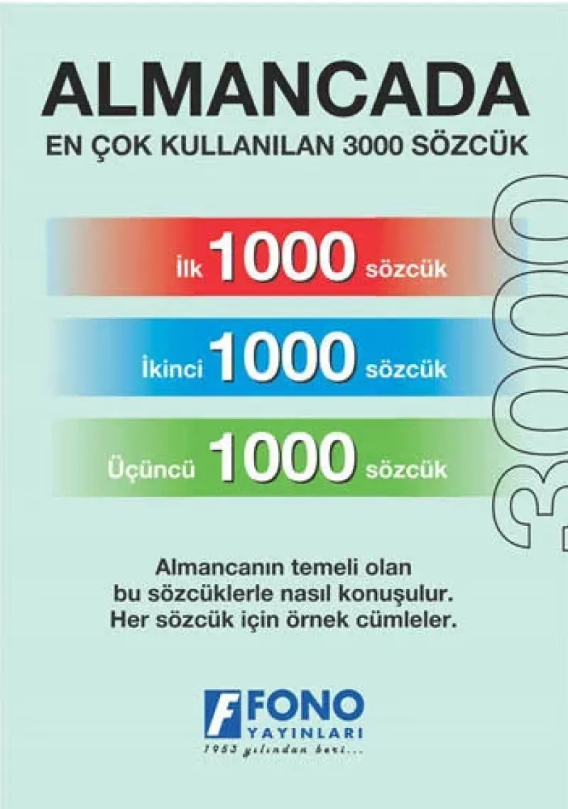 Fono Yayınları Almacada En Çok Kullanılan 3000 Sözcük