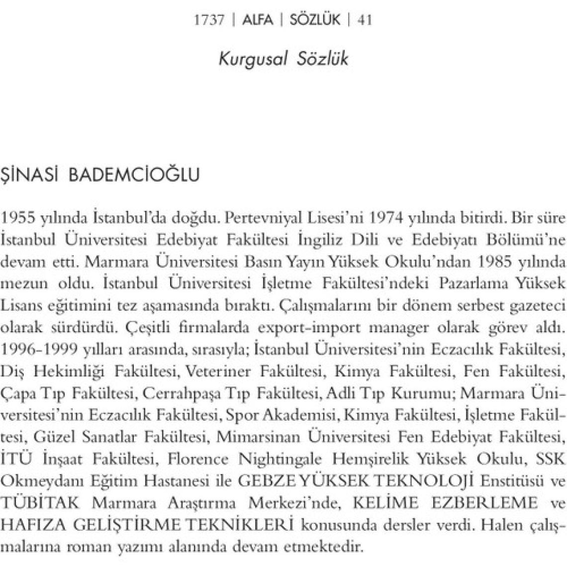 Alfa Yayınları Kurgusal Sözlük (İngilizce - Türkçe )