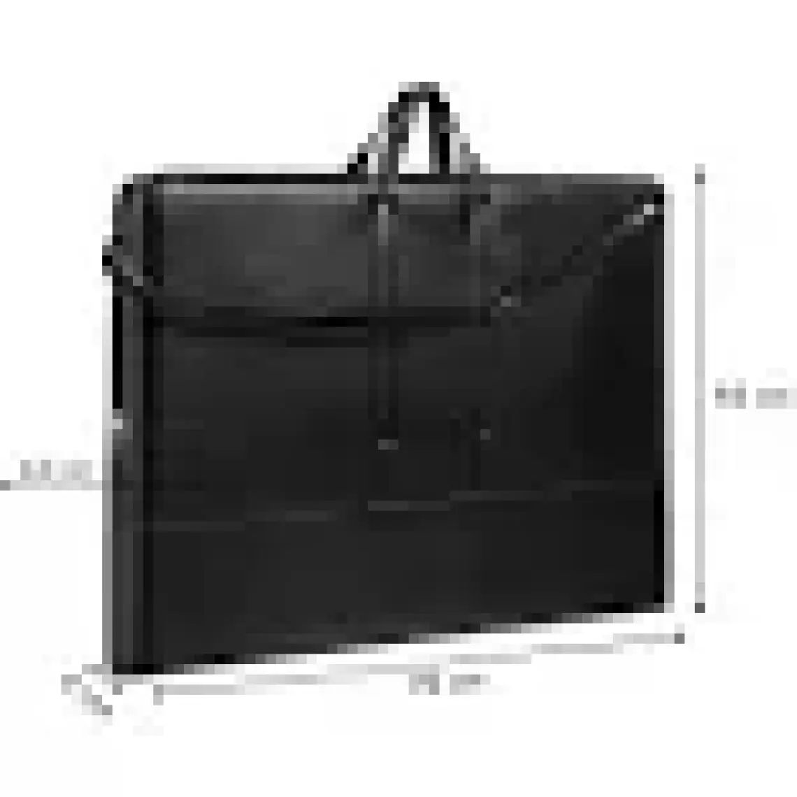 50x70 cm (55x75 cm) (EN BÜYÜK BOY) Suni Deri Profesyonel Resim - Proje Çantası Siyah