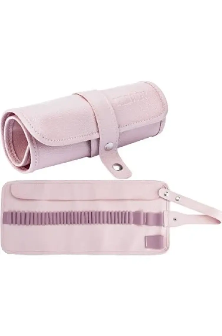 Suni Deri Rulo Kalemlik 36 Bölmeli Soft Pembe