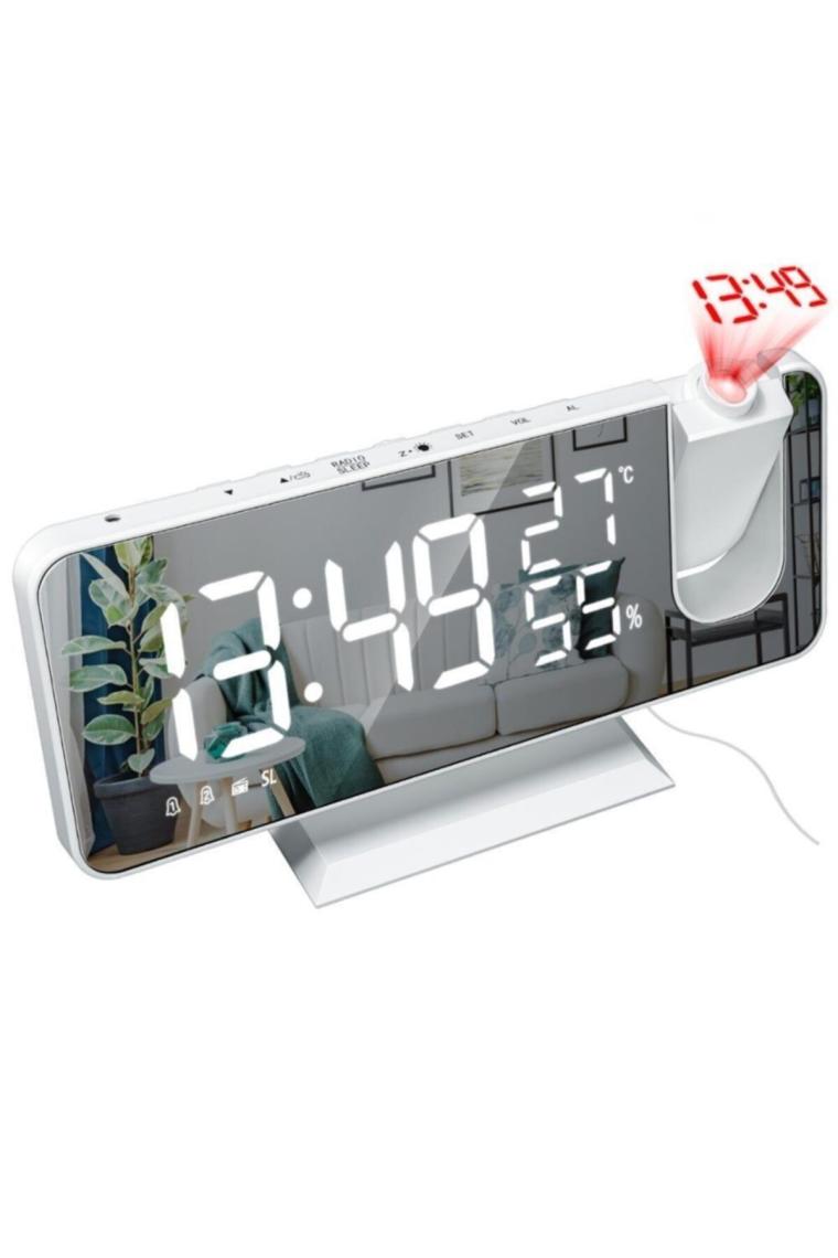 Çok Fonksiyonlu Masaüstü Saat (fm Radio Alarm Projeksiyon Sıcaklık Alarm)