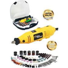 Lieber German Teknoloji 310 Parça 400 Watt 6 Kademe Devir Ayarlı Hobi Kalıpçı Taşlama Gravür Makinesi Seti Bakır Sargılı