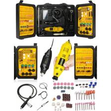 Graizer 400 Watt 350 Parça 60.000 Rpm 6 Kademe Devir Ayarlı Hobi Gravür Seti Mini Taşlama Makinesi Sarı