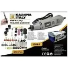 Karona Italy Tekno Karona Italy 130B-6 218 Parça Gravür Seti 6 Kademeli Hortumlu