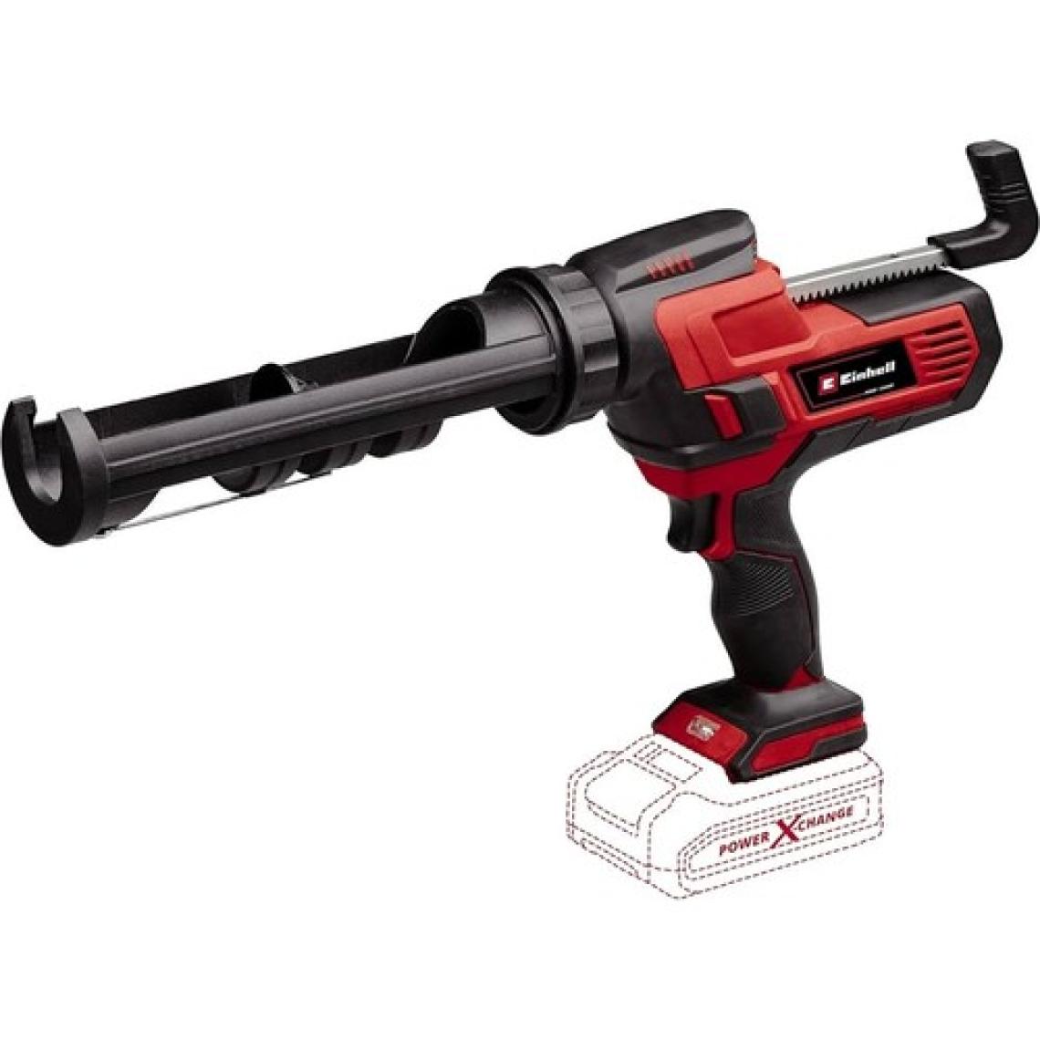Einhell Akülü Silikon Tabancası TE-SG 18/10 Li-Solo Power X-Change (18 V, 310 ml kartuşlar için, 2.000 N'ye kadar dağıtım gücü, ayarlanabilir güç, akü dahil değildir) - 4522250