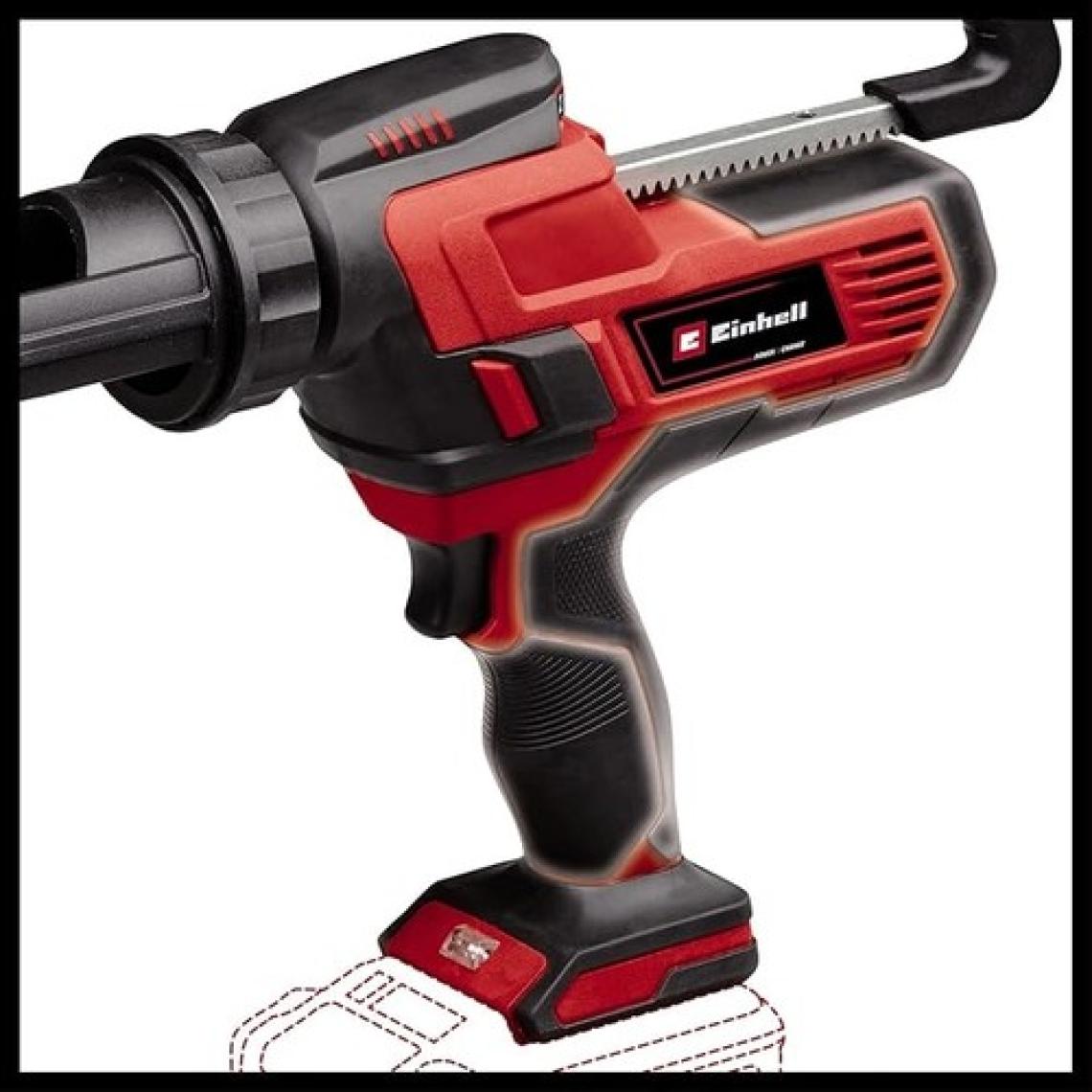Einhell Akülü Silikon Tabancası TE-SG 18/10 Li-Solo Power X-Change (18 V, 310 ml kartuşlar için, 2.000 N'ye kadar dağıtım gücü, ayarlanabilir güç, akü dahil değildir) - 4522250