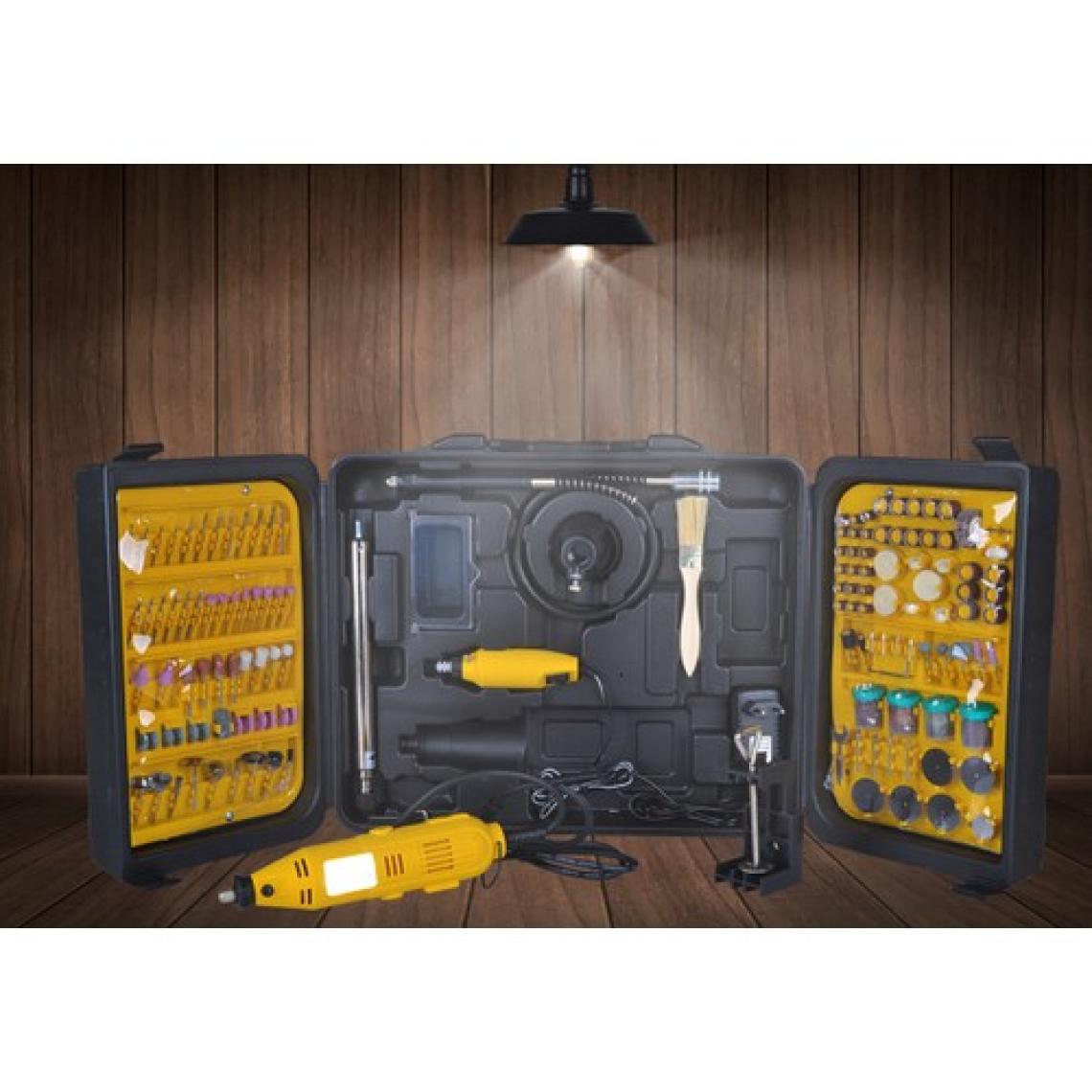 Stilmax  Alman Style  405 Parça Devir Ayarlı Gravür Oyma Makinesi Dremel Taşlama Zımpara  Seti  450W
