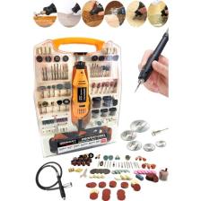 Germany Style GRMPRO-1004S 450 Watt  307 Parça Devir Ayarlı Gravür Makinesi 6 Parça Kesme Seti Esnek Şaftlı