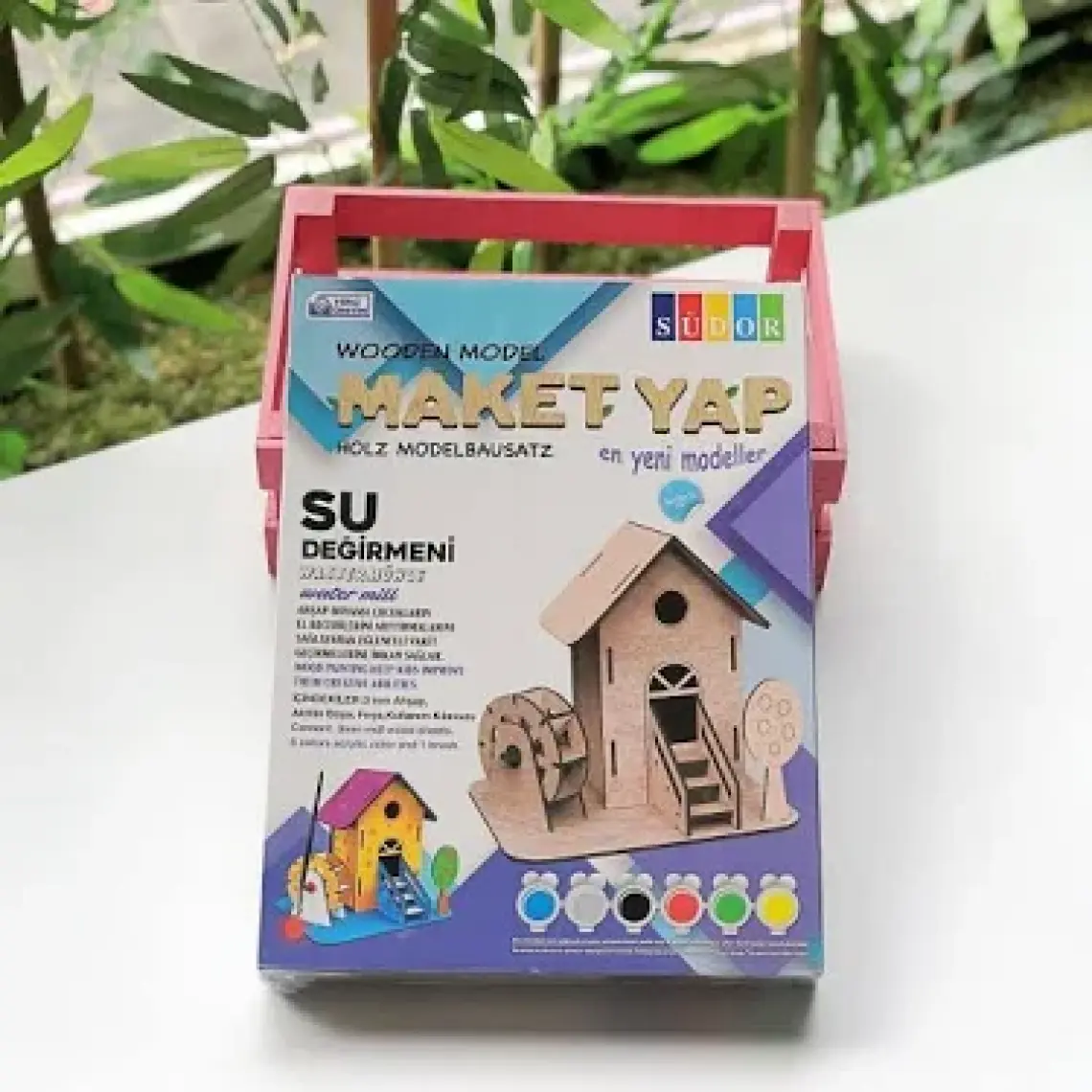 Südor Ahşap Maket Su Değirmeni Boyama Seti 16X15X14 cm N:MD207
