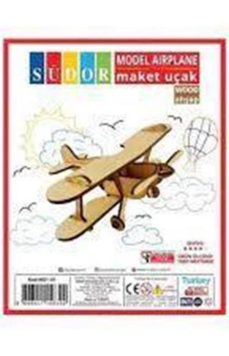 Südor Ahşap Maket Uçak Boyama Seti 15X15X6 cm N:MD201