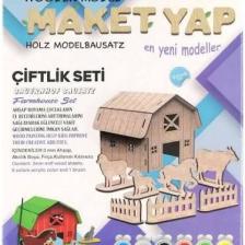 Südor Ahşap Maket Çiftlik Boyama Seti 12X14X18 cm N:MD206